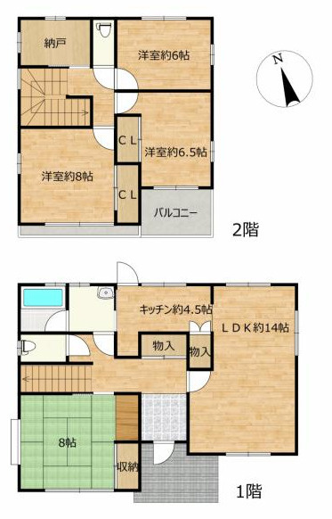 ひたちなか市稲田　中古戸建の間取り