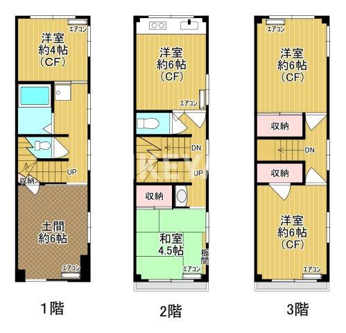 天神橋7貸家の間取り