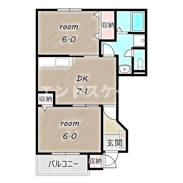 カリーノ　トゥッティＡの間取り|高崎、前橋のお部屋探しはエンドスケープまで！お客様の理想お聞かせ下さい♪
