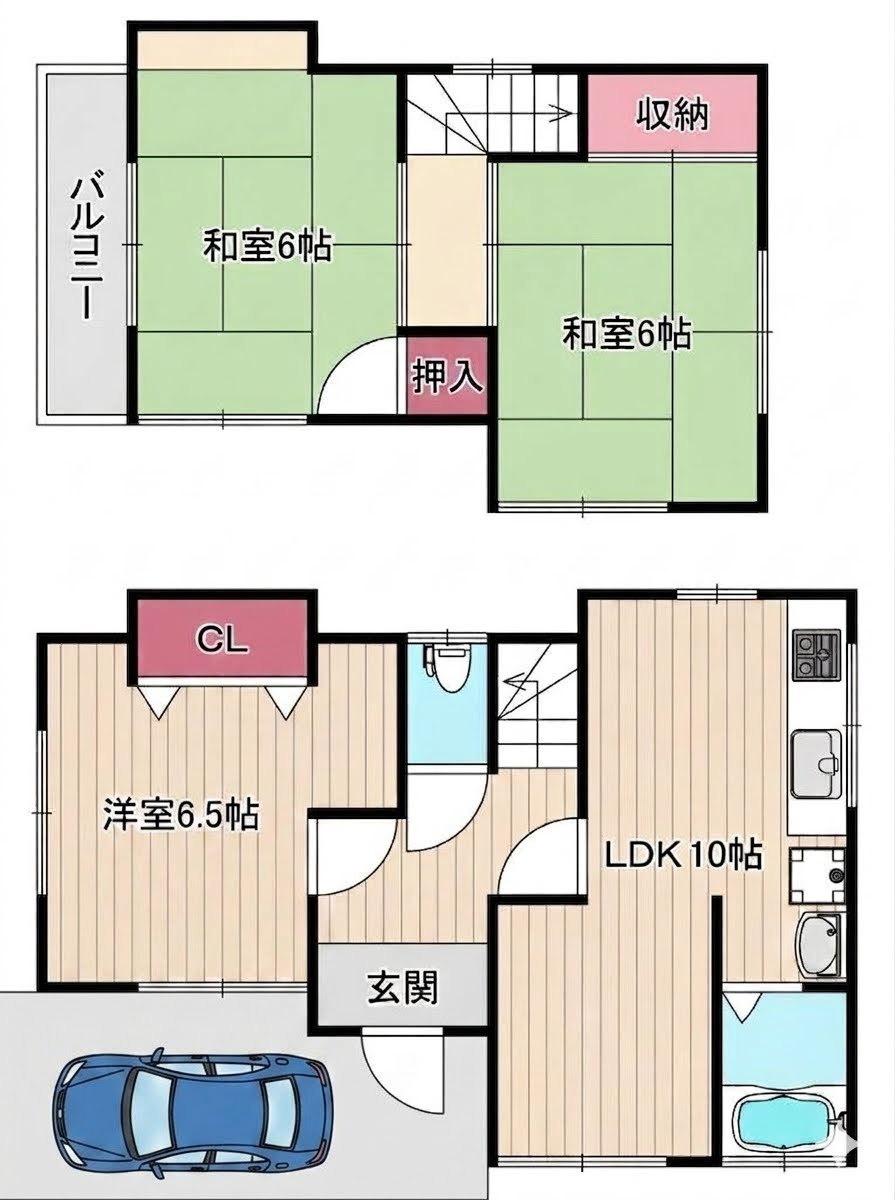 松尾貸家の間取り