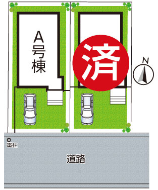 神戸市西区糀台　新築一戸建ての区画図|全2区画