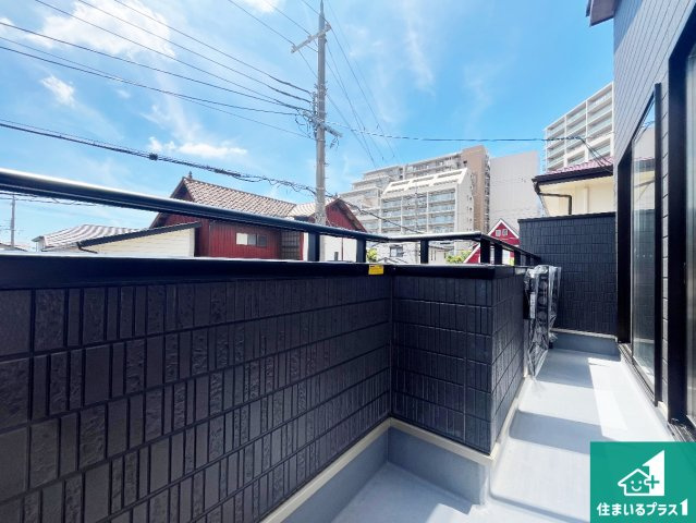 神戸市西区糀台　新築一戸建てのバルコニー|ワイドバルコニーは洗濯物を干すスペースが広いのでご家族が多くても安心！