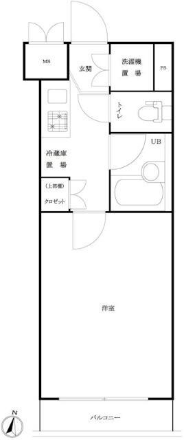 ルーブル武蔵小杉弐番館の間取り|１Kのお部屋です