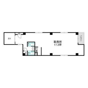 大阪市中央区大手通２丁目の事務所の間取り
