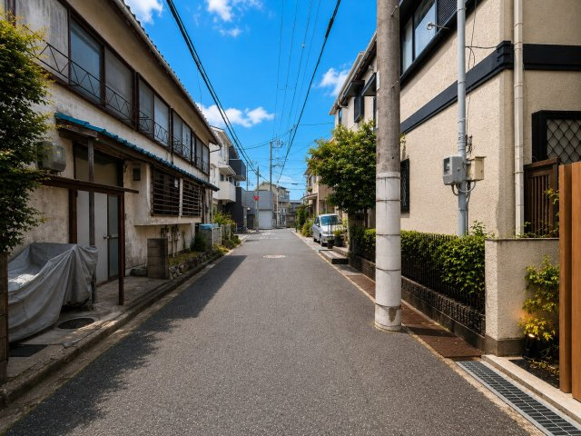 寿町2丁目の前面道路含む現地写真