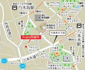 【地図】 | Frame西麻布