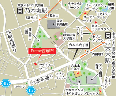 【地図】 | Frame西麻布