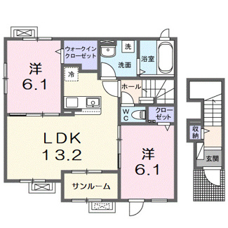【間取り】 | フローラ長浜