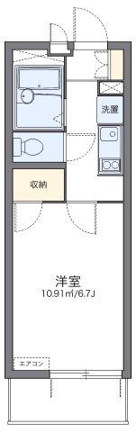 レオパレスフィエスタＹ１０２の間取り|代表的な間取のため実際の間取とは異なる場合があります
