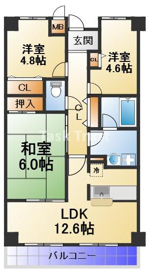【間取り】 | グランドソーワ今福鶴見