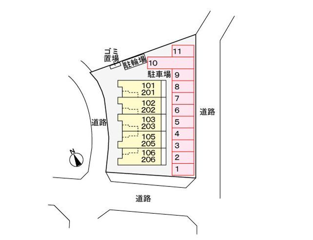 アンビエンテの駐車場