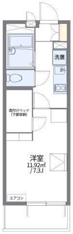 レオパレス西郊の間取り|代表的な間取のため実際の間取とは異なる場合があります