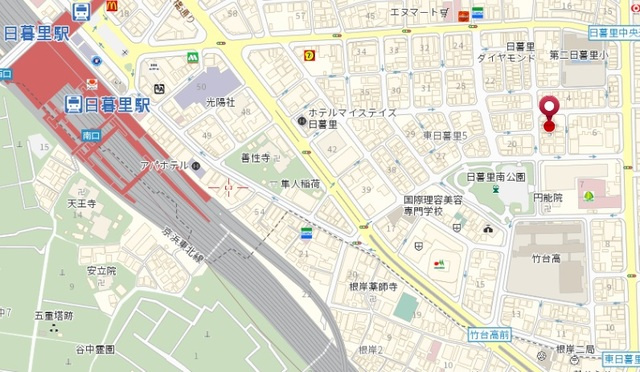 パークサイド日暮里の地図|★案内図★