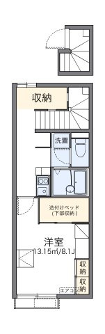 レオパレスゆう裕の間取り|代表的な間取のため実際の間取とは異なる場合があります