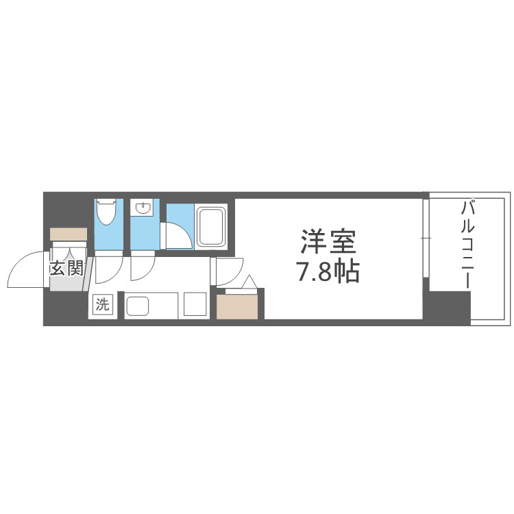Alivis浪速東SoL TERRACEの間取り