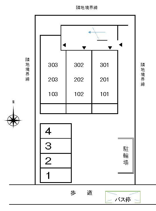 アモーレ篠原橋の区画図