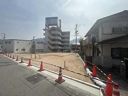 安佐南区上安2丁目の前面道路含む現地写真