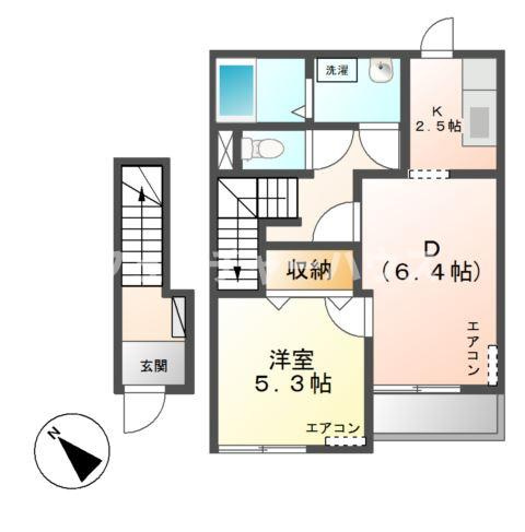 アンレーヴⅡ（ＵＮ　ＲＥＶＥ　Ⅱ）の間取り