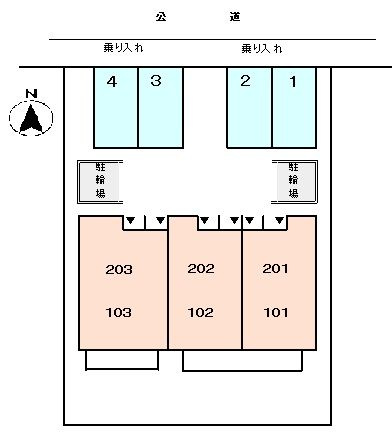 クラールＦ　Ⅱの駐車場