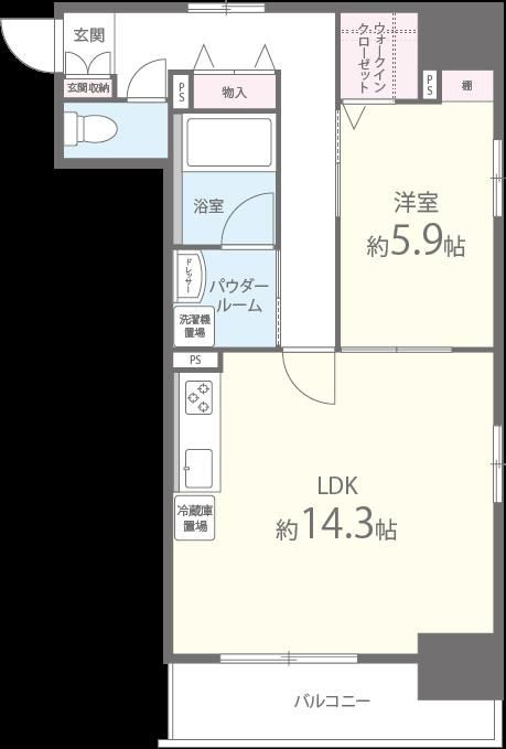 エル・イソベ三宮の間取り