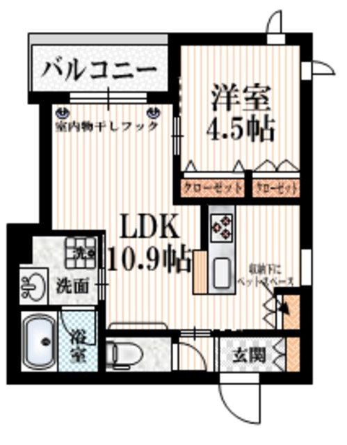 クラージュの間取り|★収納たっぷりの使いやすい間取りです★
