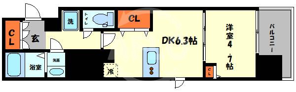 ラグゼ難波南の間取り|Luxe難波南　間取り
