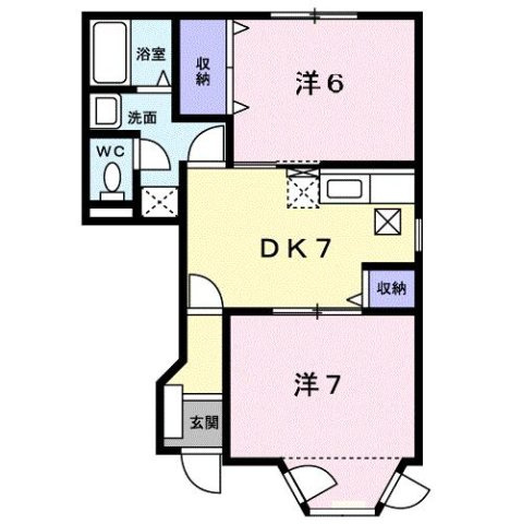 サンセ－ル　Ⅰの間取り