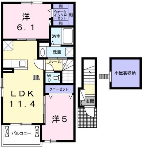 ライフステージ岡田Ⅰの間取り