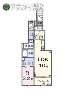 【間取り】 | 向日葵之颯Ⅱ　岡崎市福岡町