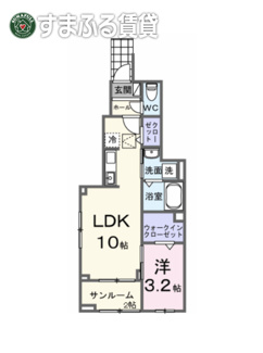【間取り】 | 向日葵之颯Ⅰ　岡崎市福岡町