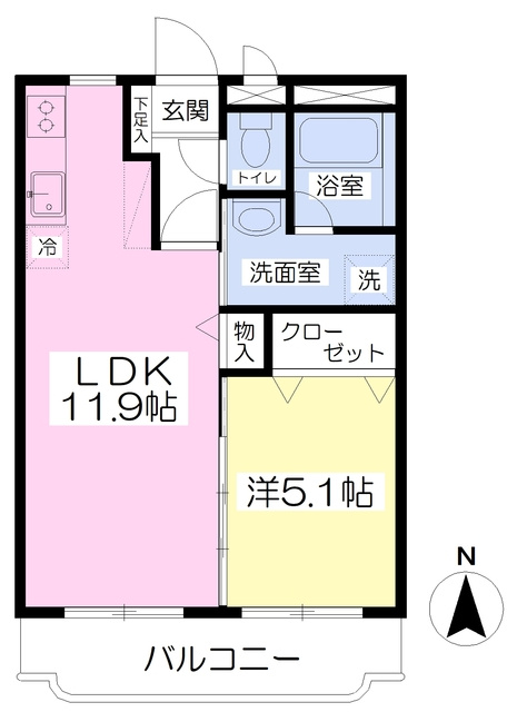 パークマンション旭駅前Ⅱの間取り|使い勝手の良い間取りです♪