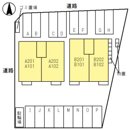 エヴァグリーン丸山　A棟の区画図