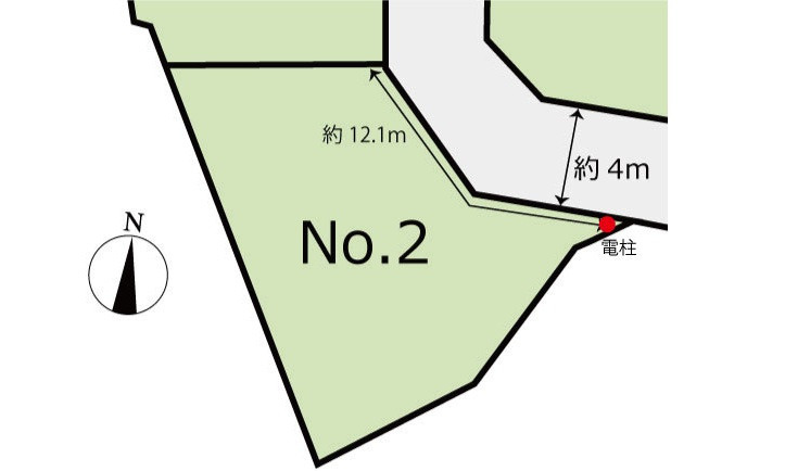 府中町八幡3丁目の土地図