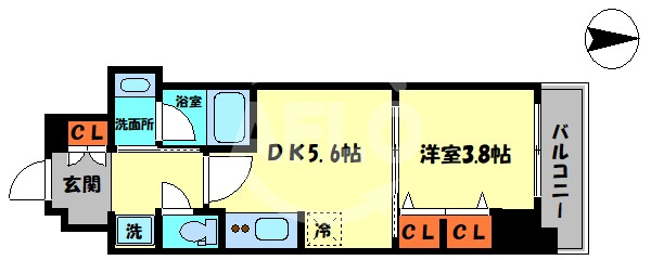ラクラス本町東の間取り|ラクラス本町東　間取り