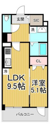 フレンシア西宮北口の間取り