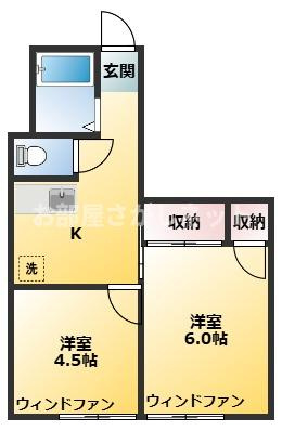 ヒルズハウス【おとり物件なし】#学生・社会人にオススメ！初期費用分割払いOK！の間取り