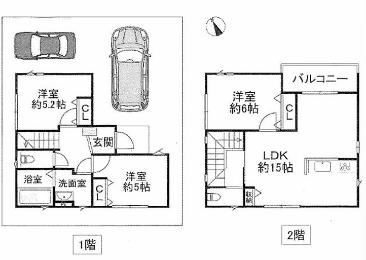 神子岡前戸建の間取り