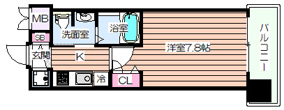 【間取り】 | レジュールアッシュ南堀江