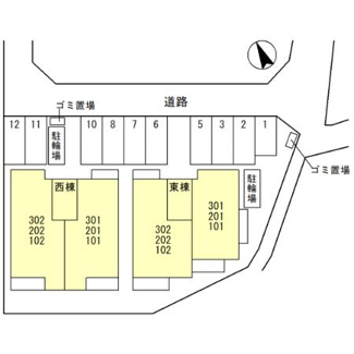 【区画図】 | ベルフィールド西京極 西棟