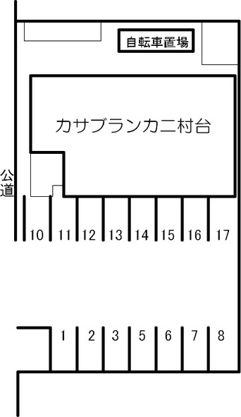 カサブランカ二村台　　刈谷市近郊の賃貸ならクラスホーム刈谷店の区画図