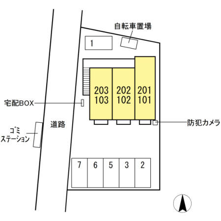ラフィネの駐車場|イメージ（同建物内・同間取りの写真）