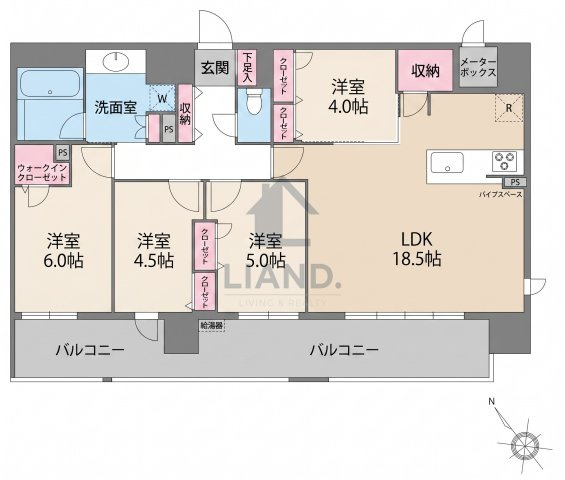 S-RESIDENCE博多駅東awesome　堅粕小学校区の間取り|S-RESIDENCE愛宕SOUTH