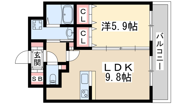 【間取り】 | スプランディッド江坂駅前