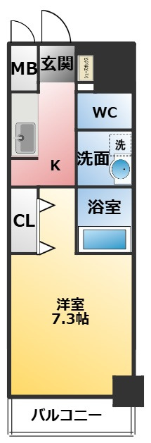 S-RESIDENCE亀島駅前ascent(アセント)の間取り