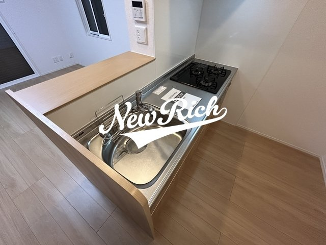 伊勢崎市東小保方町のアパートのキッチン