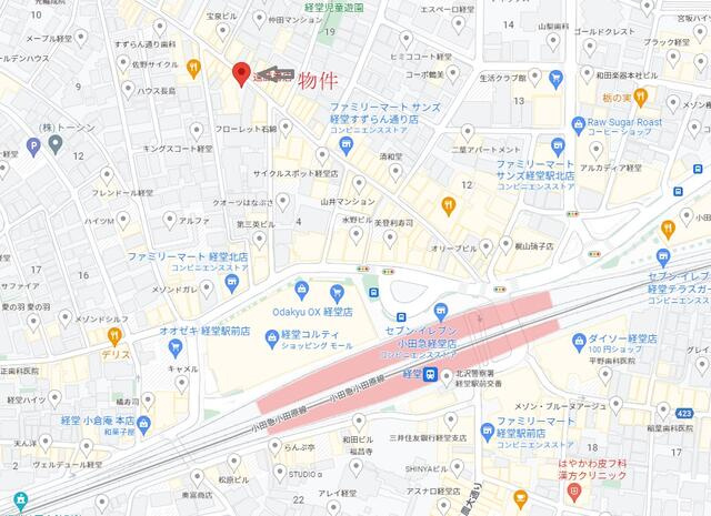 経堂整形外科の地図