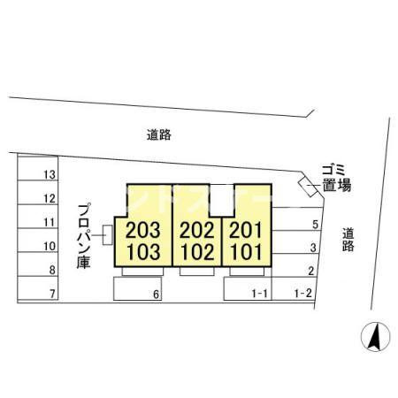 ミルホイール　Ⅲの区画図|高崎、前橋のお部屋探しはエンドスケープまで！お客様の理想お聞かせ下さい♪