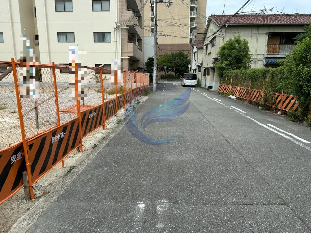 大阪市住吉区長居東２丁目建築条件付土地の前面道路含む現地写真|前面道路含む現地写真です