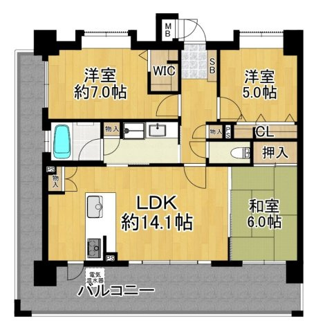 エイルマンション諏訪野エクシアの間取り