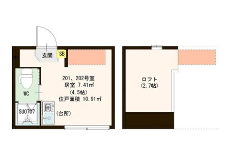 Latte池袋本町の間取り